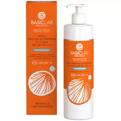 BasicLab Protecticus Lekka Emulsja Ochronna do Ciała SPF50+ 300ml