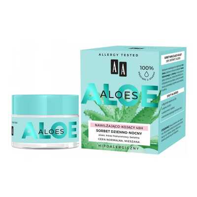 AA Aloe Vera Extract Day &amp; Night Sorbet hidratant și calmant pentru zi și noapte 50ml