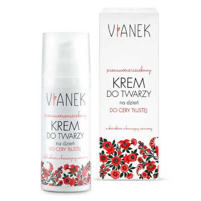 Vianek Przeciwzmarszczkowy Krem do Twarzy na Dzień do Cery Tłustej 50ml