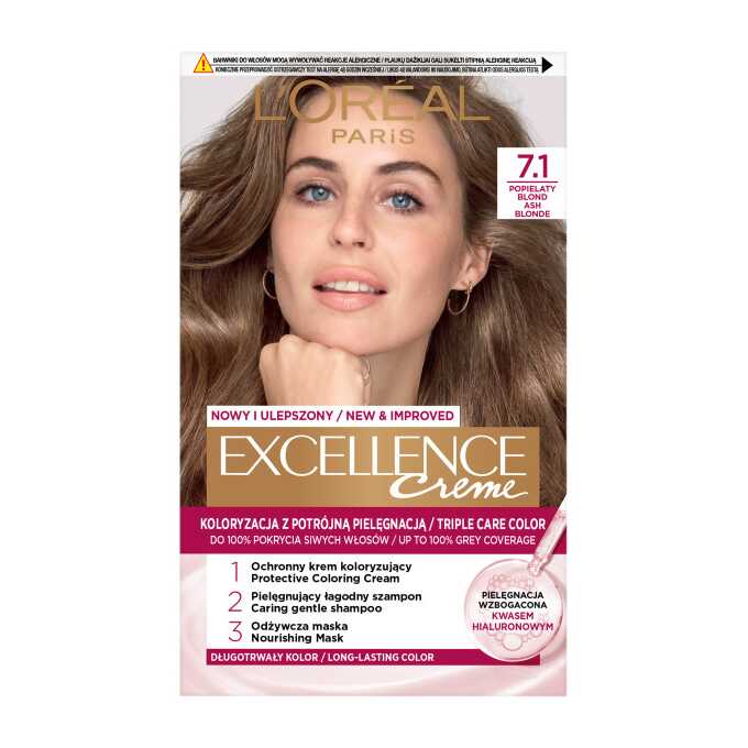 Loreal Excellence Excellence Creme Colouring Culoarea părului 7.1