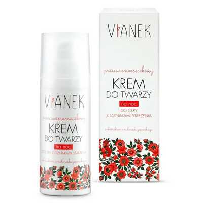 Vianek Przeciwzmarszczkowy Krem do Twarzy na Noc 50ml