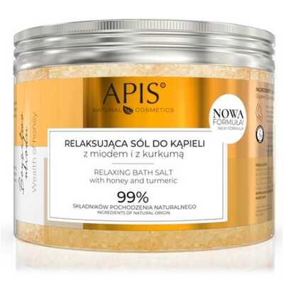 APIS Relaksująca Sól do Kąpieli Miód i Kurkuma 650g