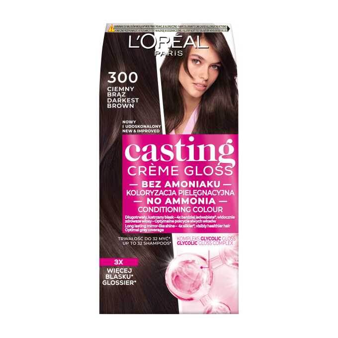 Loreal Casting Creme Gloss Colour 300 Dark Brown - Cocolita
