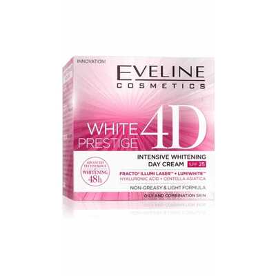 Eveline White Prestige 4D Intensywnie Wybielający Krem na Dzień SPF25 50ml