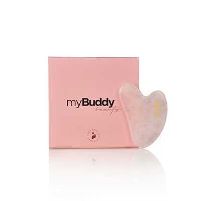 myBuddy Kamień Gua Sha do Masażu Twarzy Różowy Kwarc
