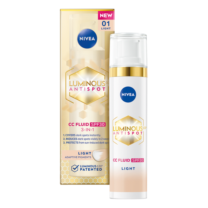 NIVEA LUMINOUS630® Anti-Pigmentare CC Cream 3in1 SPF30+ 01 Light