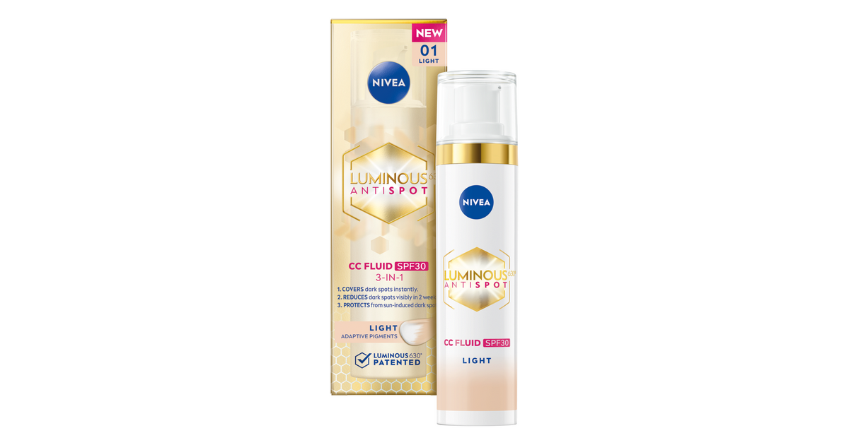 NIVEA LUMINOUS630® Anti-Pigmentare CC Cream 3in1 SPF30+ 01 Light