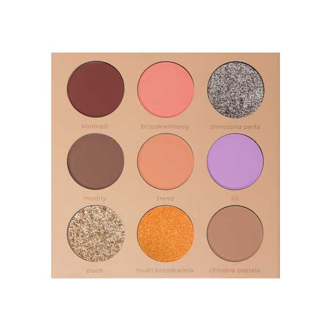 Glam Shop Paleta Cieni do Powiek Brzoskwiniowy Puch