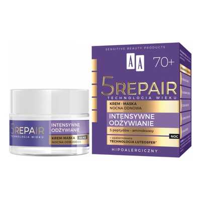 AA Technologia Wieku Krem-Maska Nocna Odbudowa 70+ 50ml