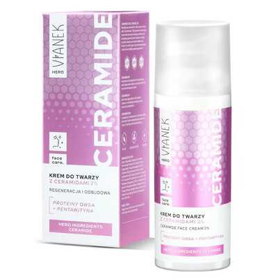 Vianek Hero Krem do Twarzy z Ceramidami 12% Regeneracja i Odbudowa 50ml