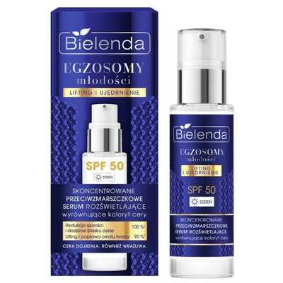 Bielenda Egzosomy Młodości Skoncentrowane Przeciwzmarszczkowe Serum Rozświetlające SPF50 30ml