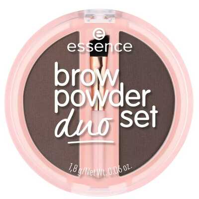 Essence Brow Powder Duo Set Zestaw do Stylizacji Brwi 03 Dark