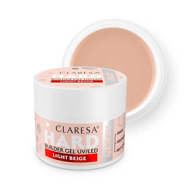 Claresa Builder Gel Hard &amp; Easy Bej deschis 12g