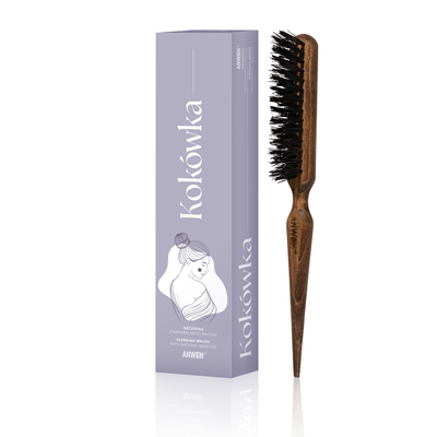 Anwen Drewniana Szczotka do Włosów Kokówka
