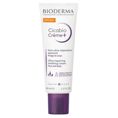 Bioderma Cicabio Creme+ Krem Łagodząco-Odbudowujący z Filtrem SPF50+ 40ml