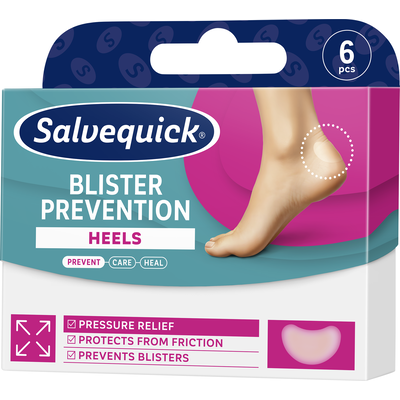 Salvequick Blister Prevention Heels Plastry na Pęcherze 6 Sztuk