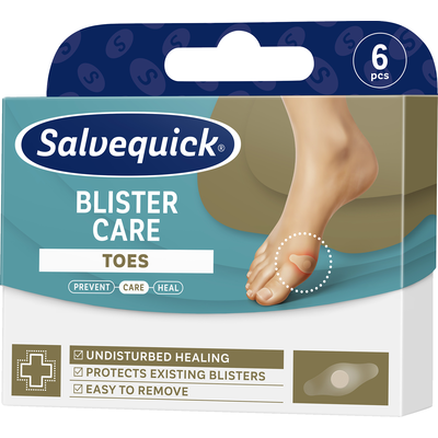 Salvequick Blister Care Toes Plastry na Pęcherze Palców 6 Sztuk