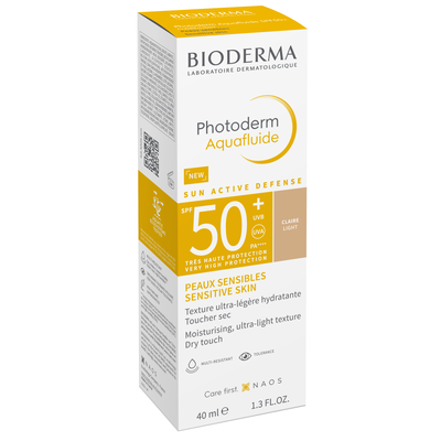 Bioderma Photoderm Aquafluide Ultralekki Fluid z Filtrem SPF50+ do każdego Rodzaju Skóry Odcień Ciemny 40ml