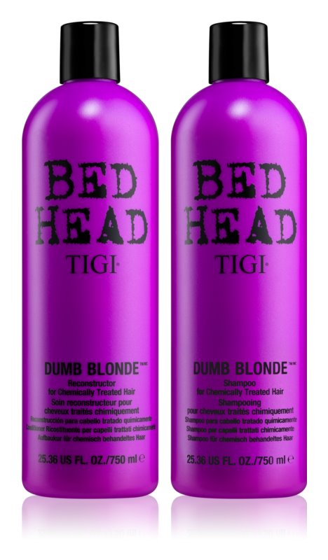 Tigi Bed Head Dumb Blonde Dumb Blonde Șampon + balsam pentru păr blond 2x750ml
