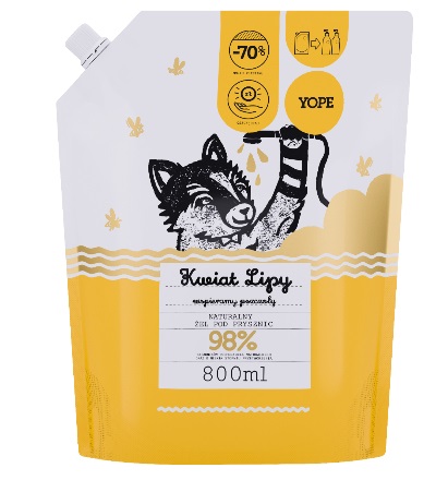 YOPE Gel de duș natural cu flori de lămâie 800ml