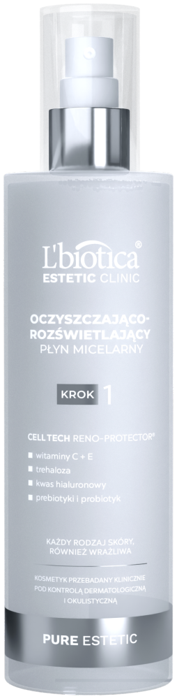 Lbiotica Estetic Clinic Pure Estetic Oczyszczająco-Rozświetlający Płyn Micelarny 200ml