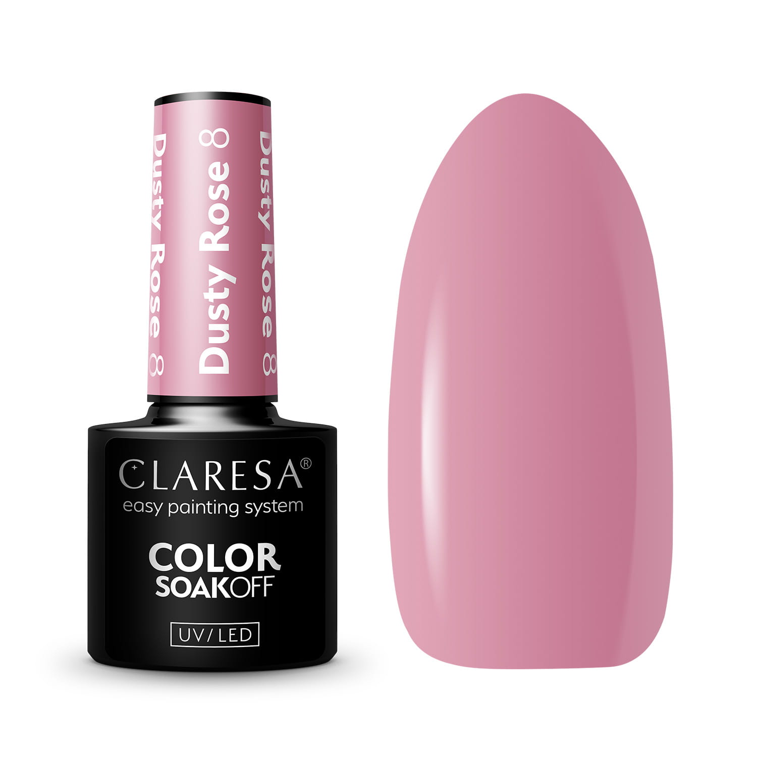 Claresa Hybrid Varnish Dusty Rose 8