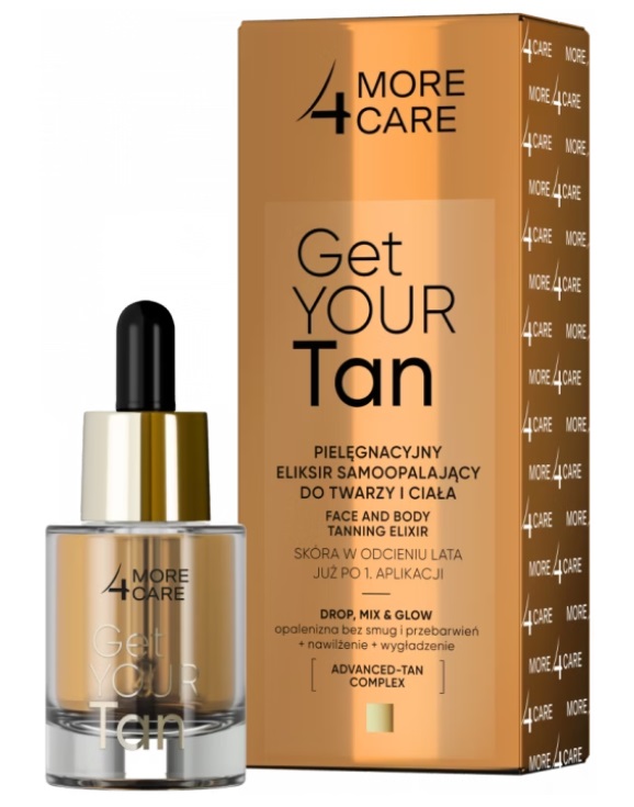 More4Care Get Your Tan Elixir autobronzant 15ml