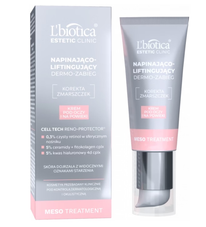 Lbiotica Estetic Clinic Meso Treatment Napinająco-Liftingujący Dermo Zabieg Krem pod Oczy 15ml