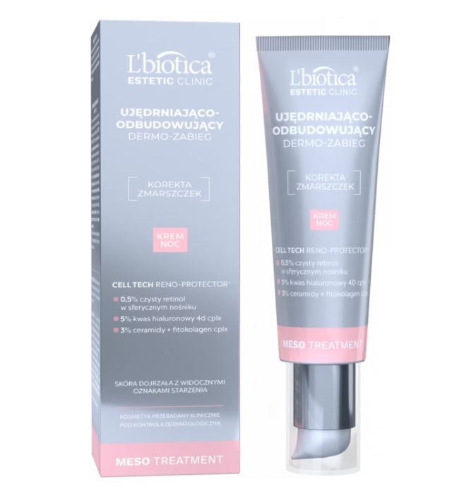 Lbiotica Estetic Clinic Meso Treatment Ujędrniająco-Odbudowujący Dermo Zabieg Krem na Noc 35ml