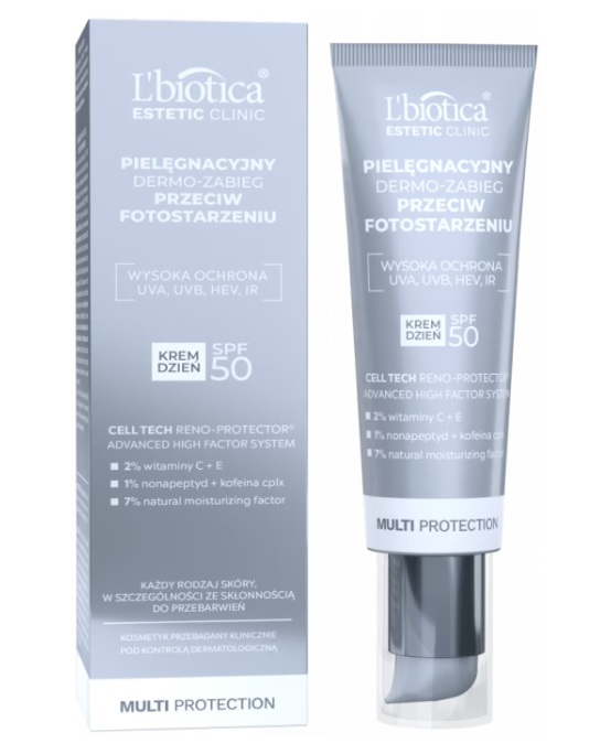 Lbiotica Estetic Clinic Dermo-Tratament împotriva foto-îmbătrânirii Cremă de zi SPF50+ 35ml