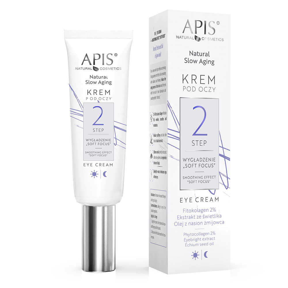 APIS Natural Slow Aging Slow Aging Eye Cream Step 2 Smoothing Soft Focus 15ml