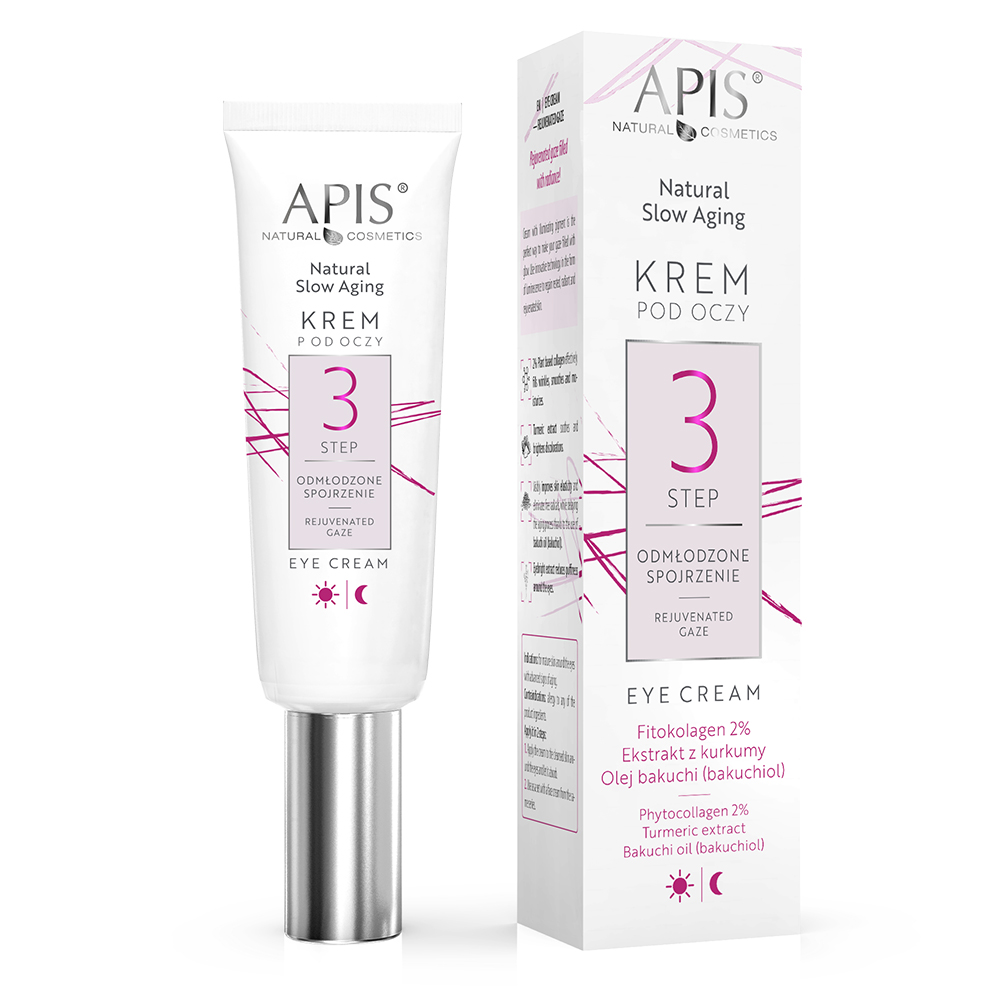 APIS Natural Slow Aging Eye Cream Step 3 Rejuvenated Gaze 15ml
