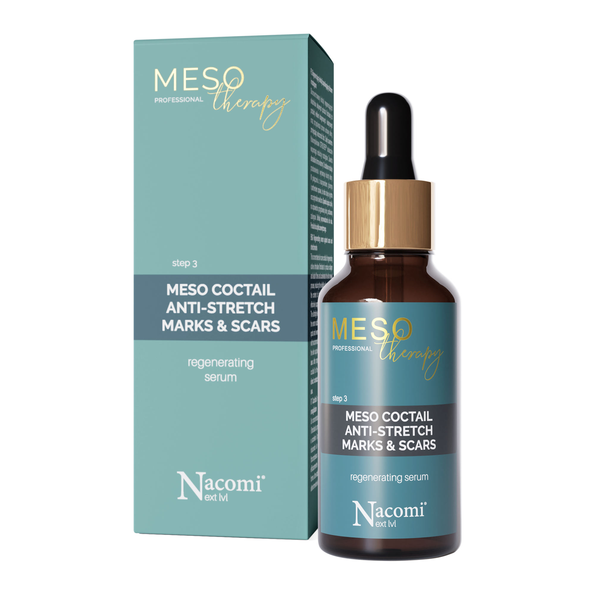 Nacomi Next Lvl Meso Therapy Cocktail regenerator pentru prevenirea cicatricilor și vergeturilor 30ml