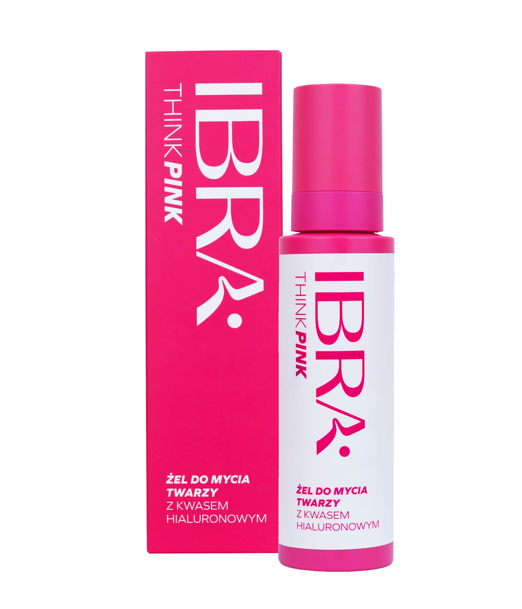 IBRA Makeup Think Pink Gel de spălare facială cu acid hialuronic 150ml
