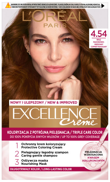 Loreal Excellence Creme Creme de colorare 4.54 Mahogany-Copper Brown