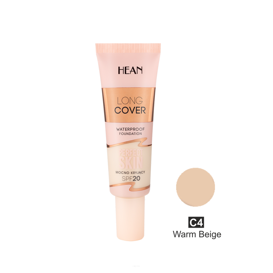HEAN Long Cover Perfect Skin Foundation C4 Warm Beige