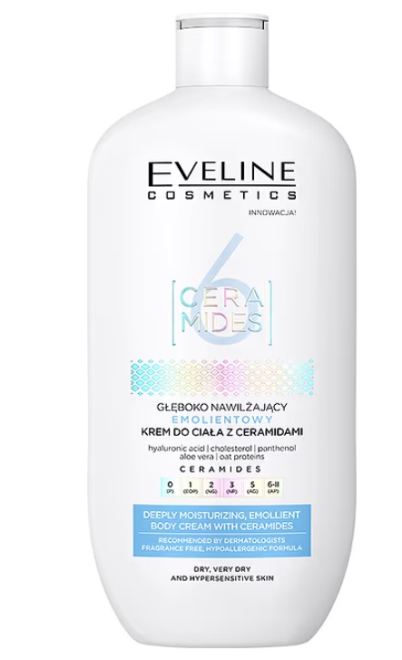 Eveline 6 Ceramides Deep Moisturising Emolient Body Cream 350ml