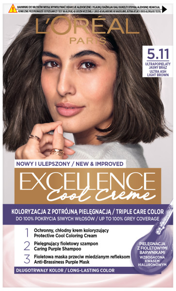 Loreal Excellence Cool Creme Cremă colorantă 5.11 Ultra Ash Light Brown