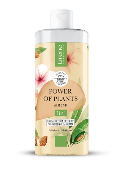 Lirene Power of Plants Loțiune micelară bifazică 3în1 migdale 400ml