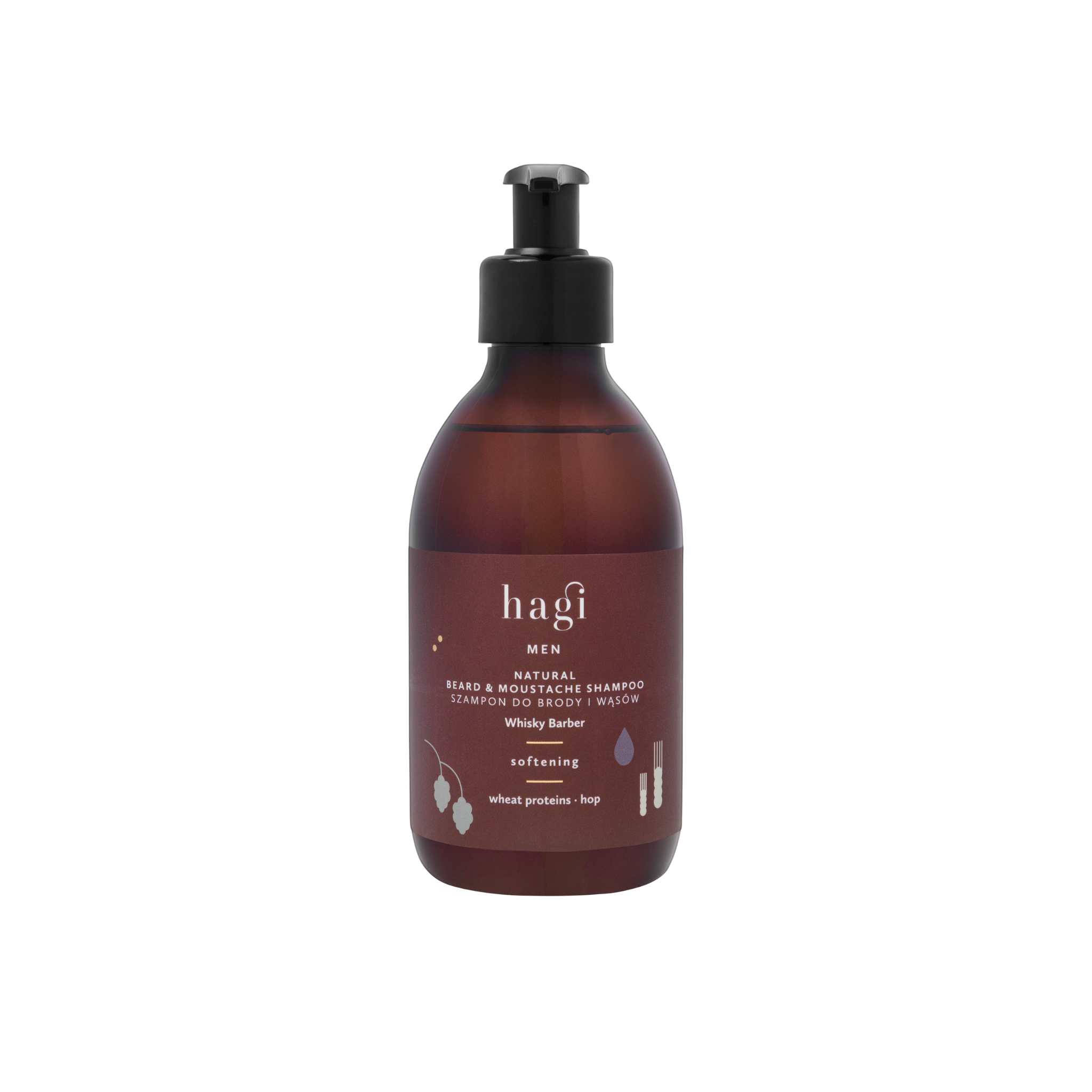 Hagi Men Whisky Barber Barber Șampon pentru barbă și mustață 300ml