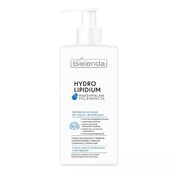 Bielenda Hydro Lipidium Emulsie blândă pentru spălare și demachiere 300ml