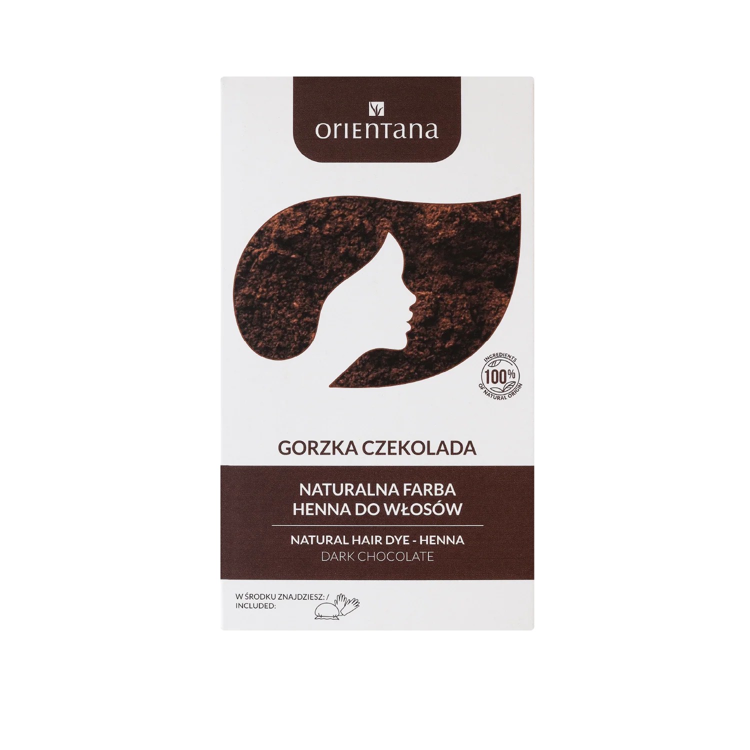 Orientana Bio Henna Bio Henna Vegetable Bitter Chocolate Colorant de păr 100g