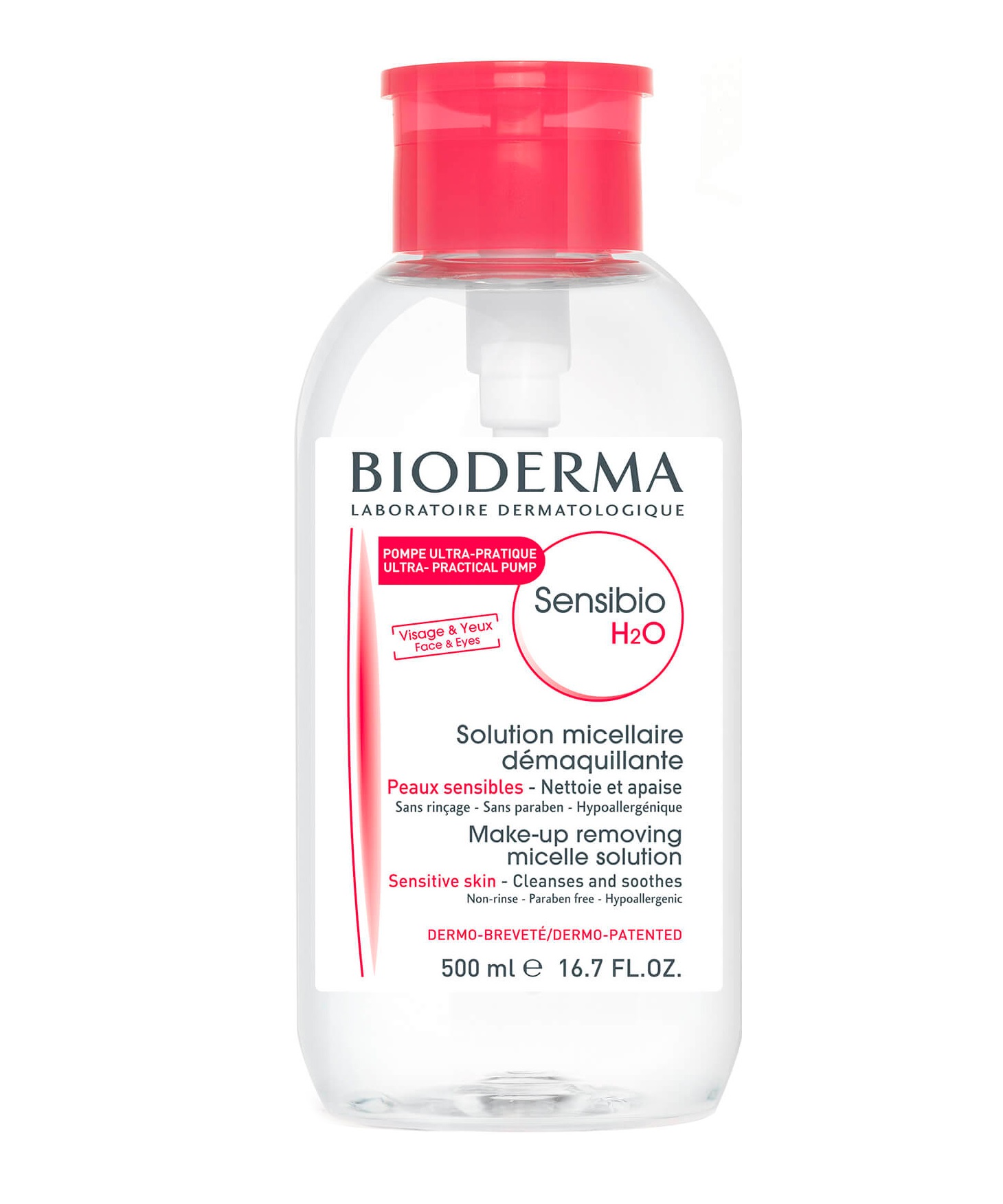 Bioderma Sensibio H2O Loțiune micelară cu dozator 500ml