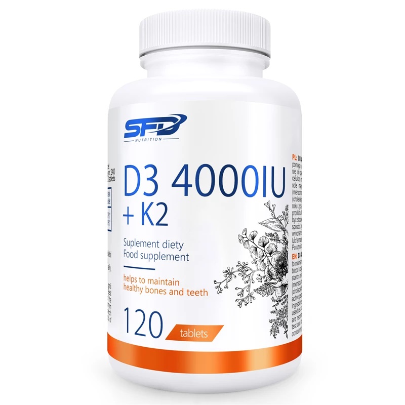 SFD D3 4000IU + K2 Suppliment Alimentar 120 Tablete