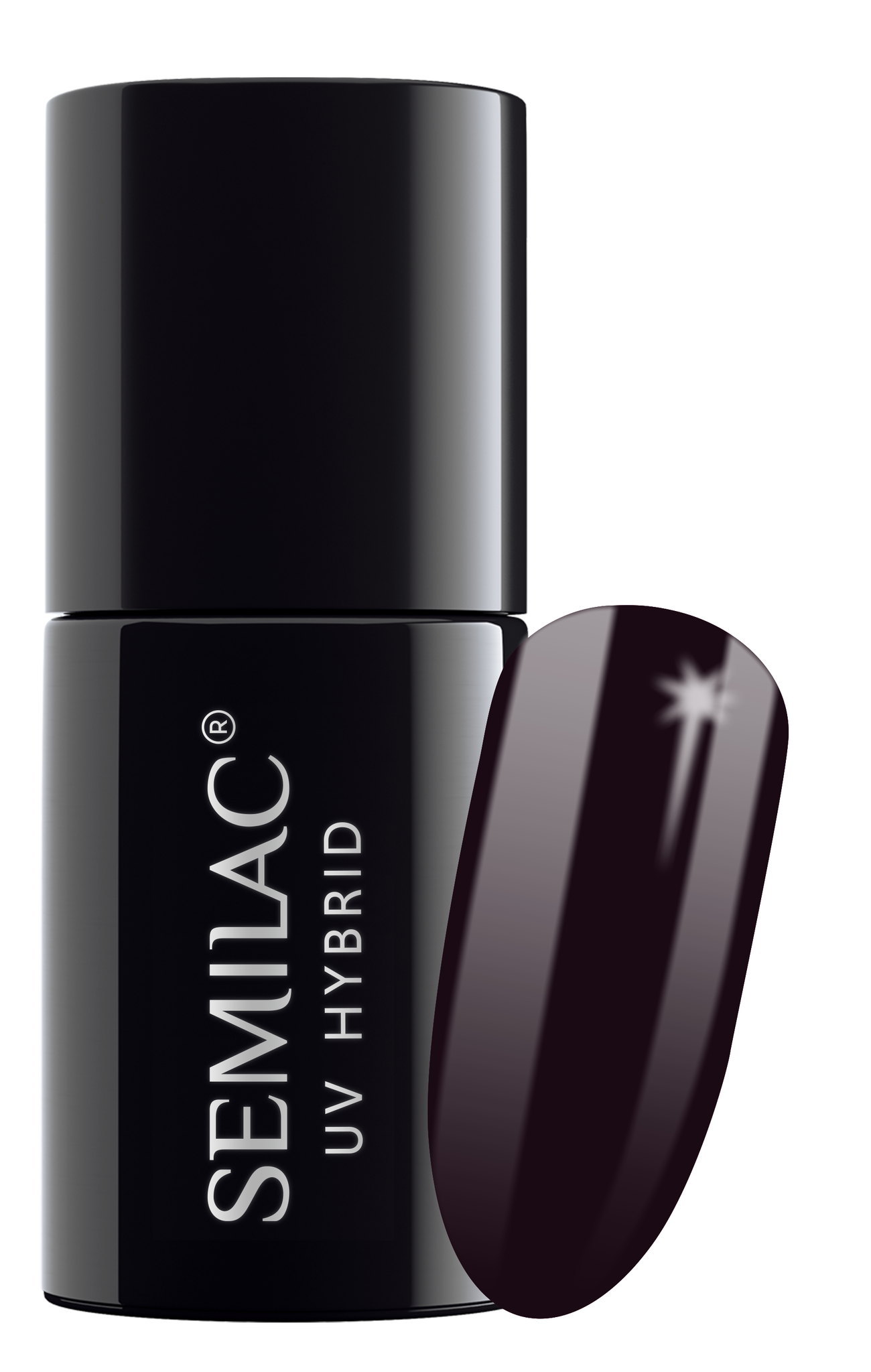Semilac Hybrid Varnish 100 Black Purple 7ml