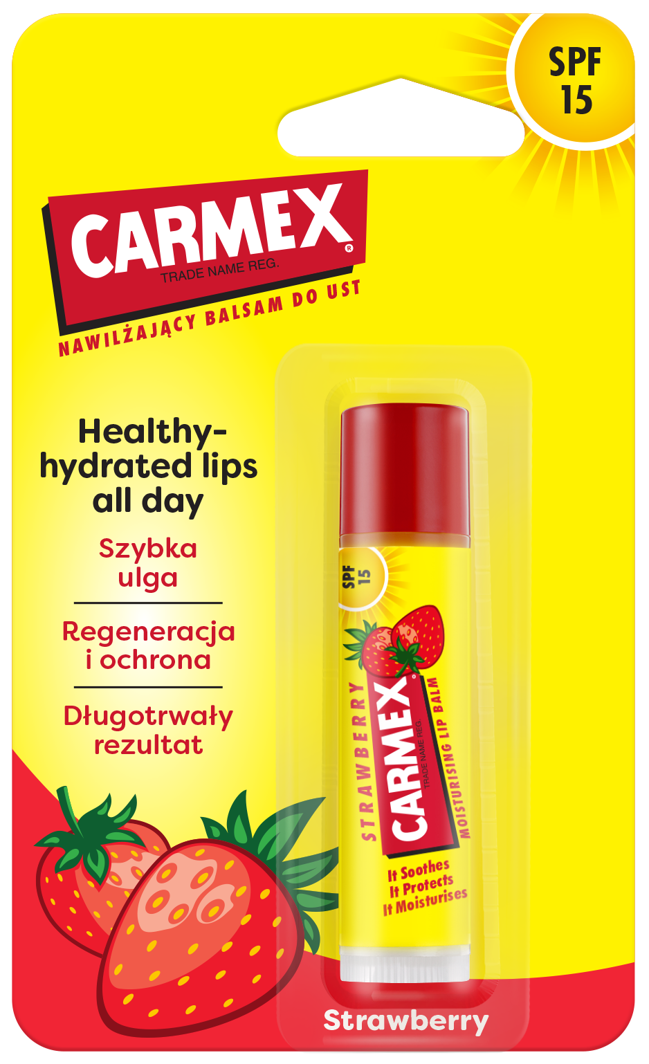 CARMEX Balsam de buze hidratant Classic în stick de căpșuni