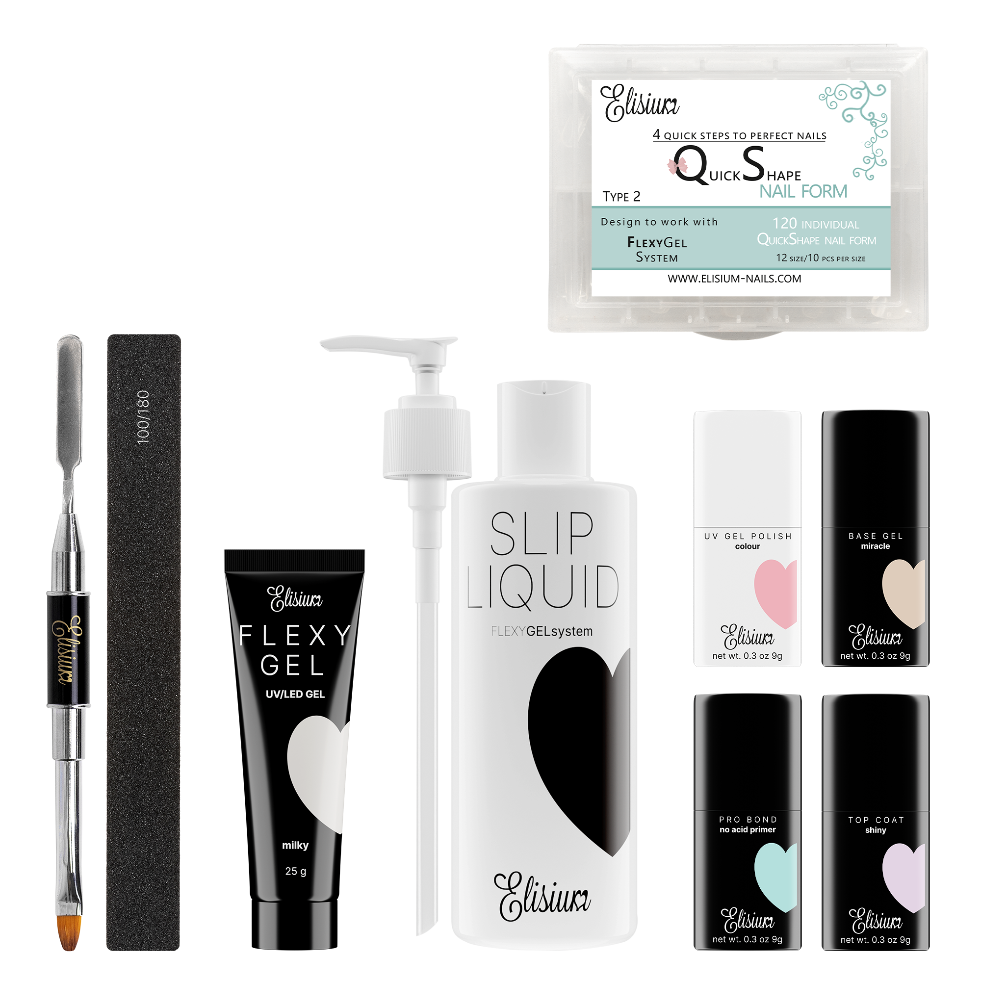 Set Elisium MAXI FlexyGel cu matrițe Quick Shape tip 2
