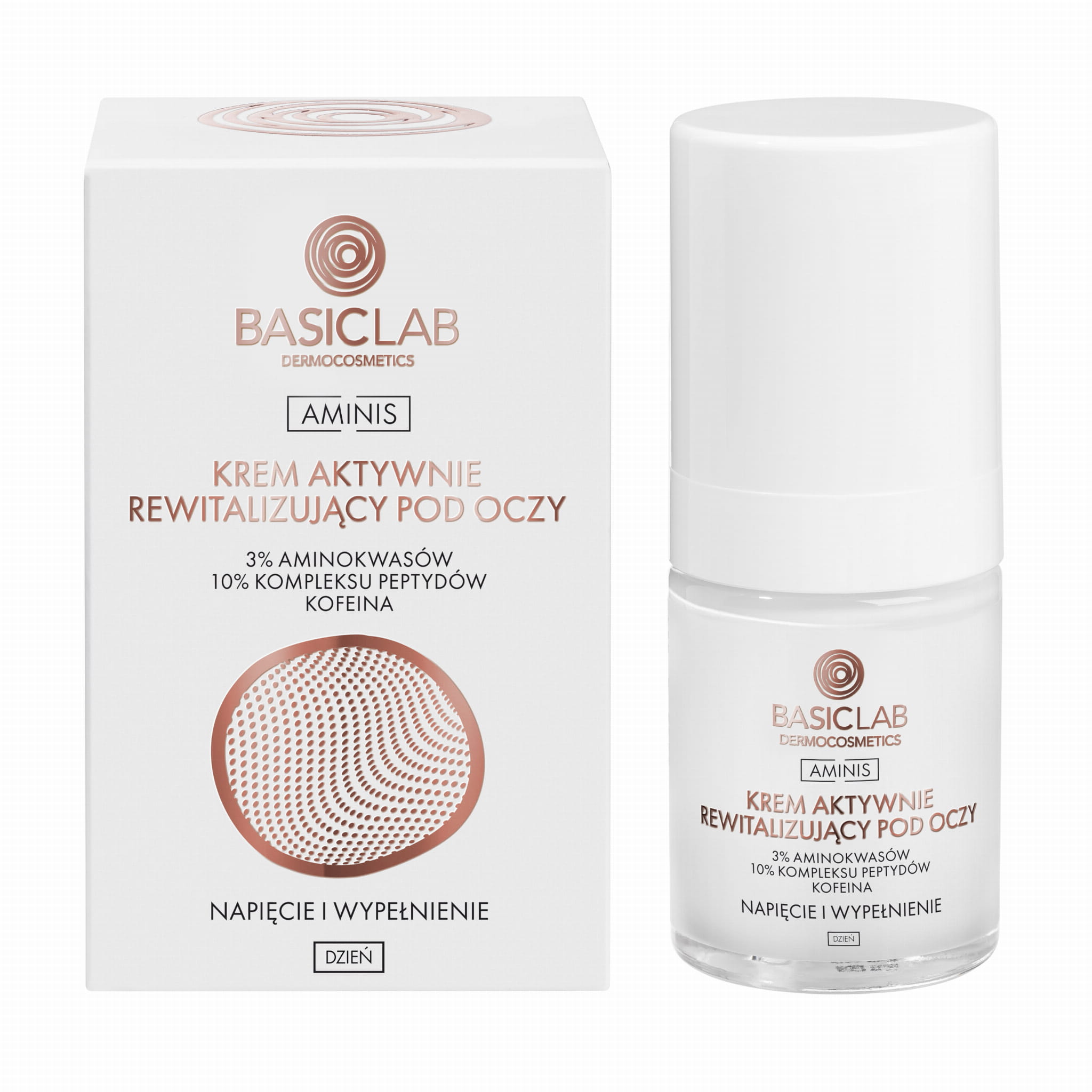 BasicLab Aminis Aminis Active Revitalising Eye Cream cu 3% Aminoacizi Tensiune și umplere 18ml
