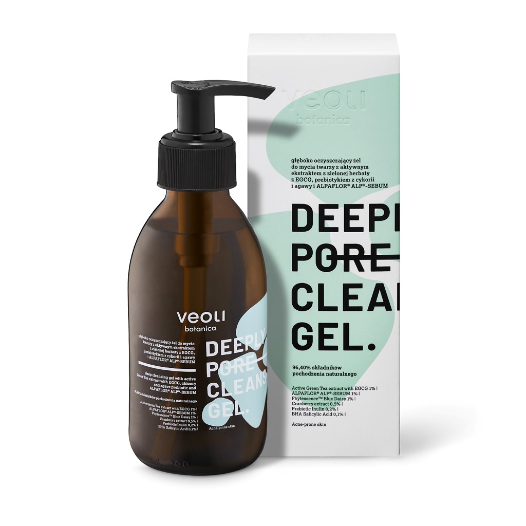 Veoli Botanica Gel de curățare profundă a porilor Gel de curățare a feței 200ml
