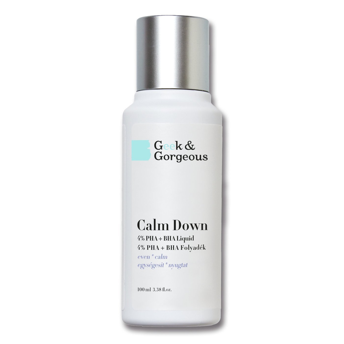 Geek & Gorgeous Calm Down Facial Toner cu acizi PHA + BHA 100ml